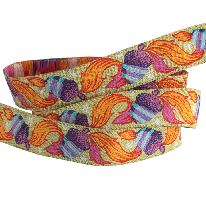 Renaissance Ribbons - Oh Nuts! Green 5/8" - One Yard