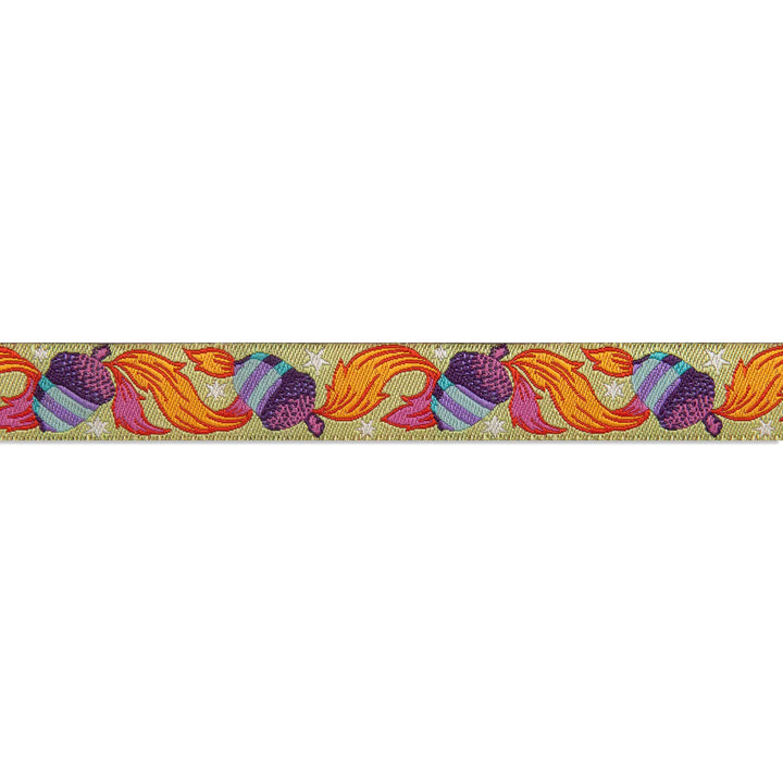 Renaissance Ribbons - Oh Nuts! Green 5/8" - One Yard
