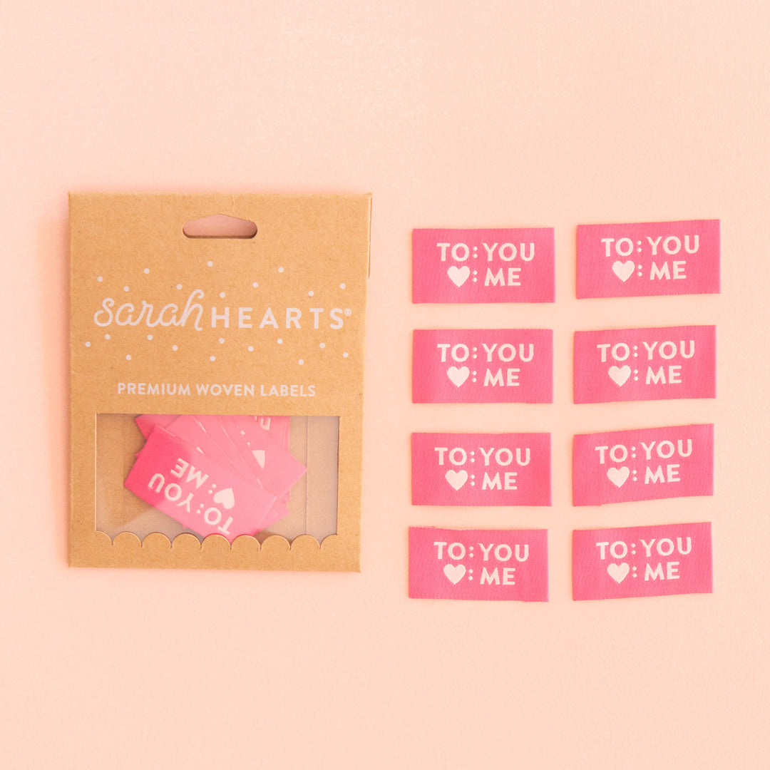 Sarah Hearts - To You Love Me - Sewing Woven Clothing Label Tags - SH070597